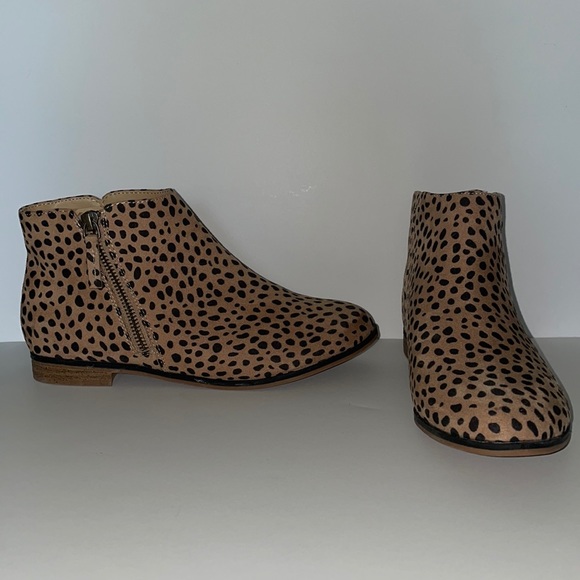 CAT & JACK leopard print bootie EUC worn 1x size 5 - Picture 2 of 9